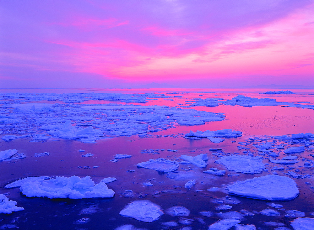 Drift Ice, Kunashir Island, Hokkaido, Japan