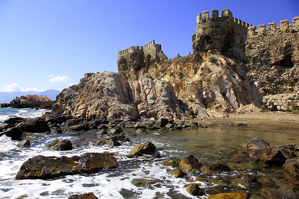 Ruins of Mamure Castle in Anamur, Mersin Province, Turkey