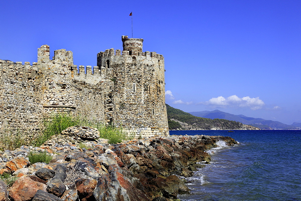 View of Mamure Castle in Anamur, Mersin Province, Turkey