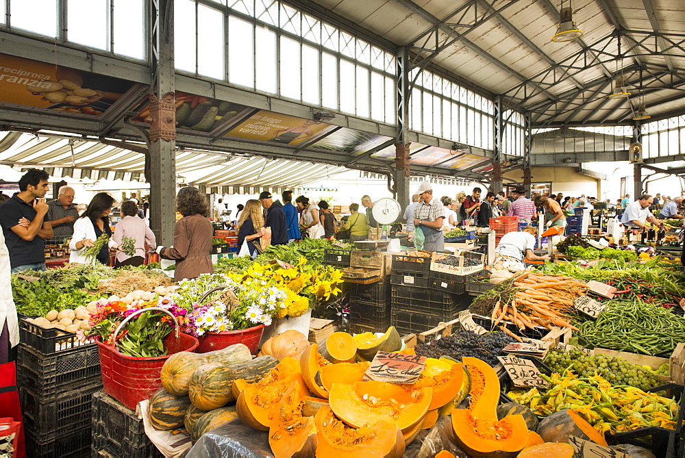 The indoor market at Porta Palazzo, Turin, Italy