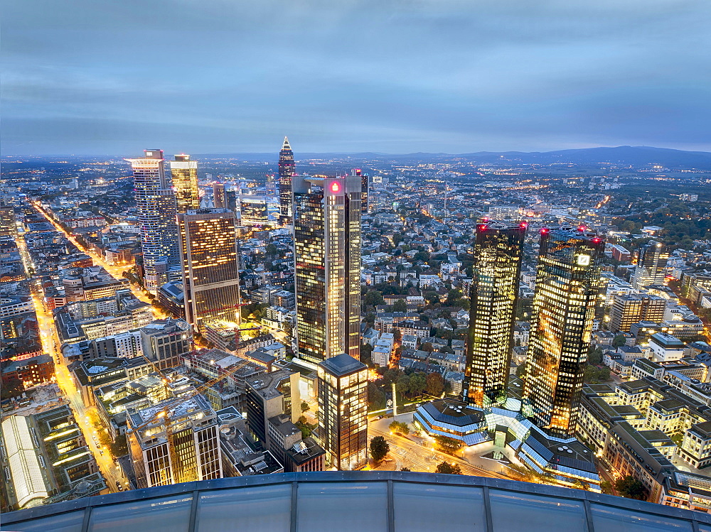 The skyline of Frankfurt am Main, Germany