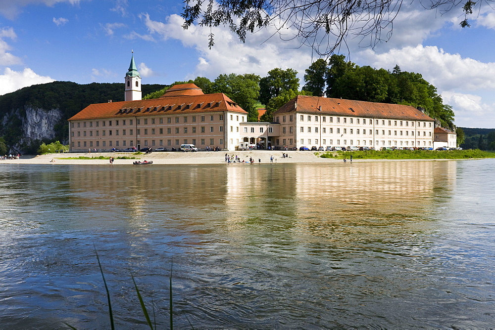 View of river Danube and Monastery world castle, Europe