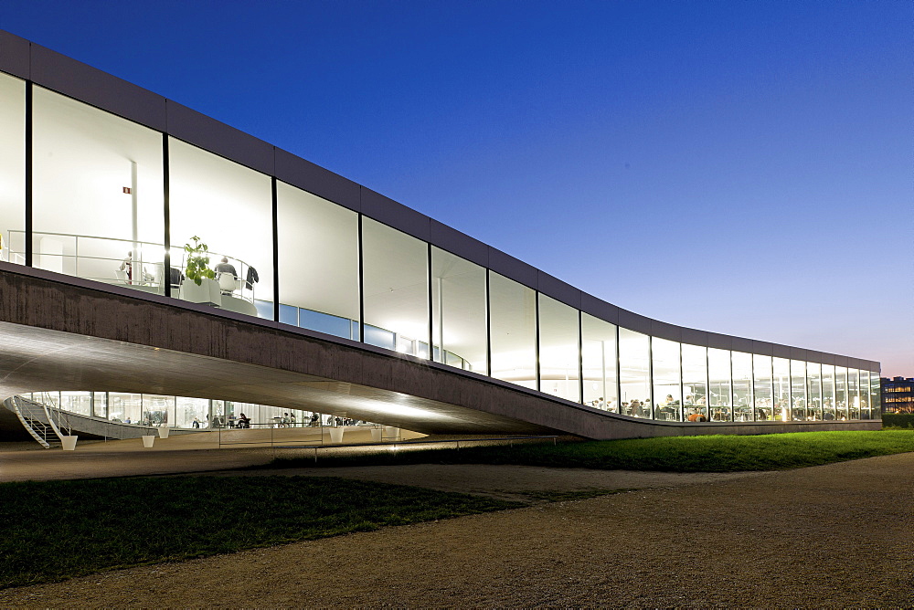 View of Swiss Federal Institute of Technology in Lausanne, Lake Geneva, Switzerland