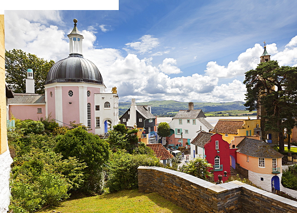 Dome gallery in Portmeirion village in Gwynedd, Wales, UK