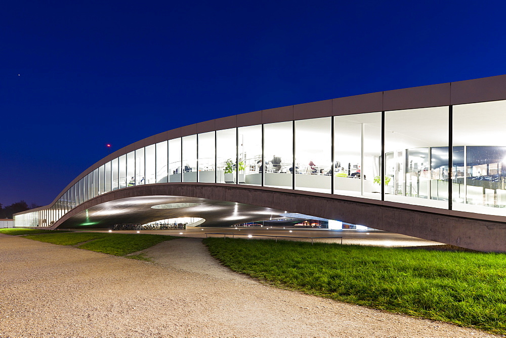 View of Swiss Federal Institute of Technology in Lausanne, Lake Geneva, Switzerland