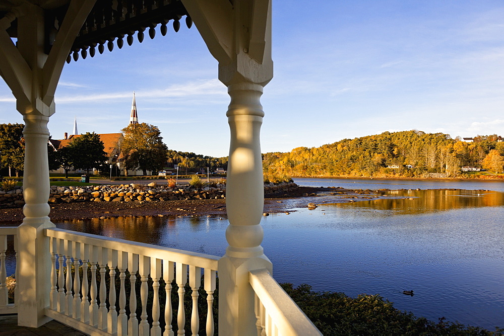 View of Mahone Bay from porch, Nova Scotia, Canada