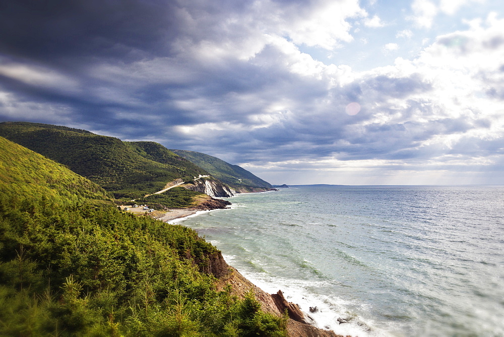 View of Coast and Highlands National Park of Canada in Cape Breton Island, Canada