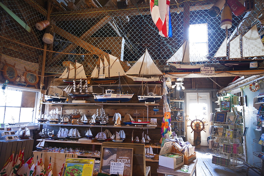 Souvenirs shop at Courts Wharf, North Rustico Harbour, Canada