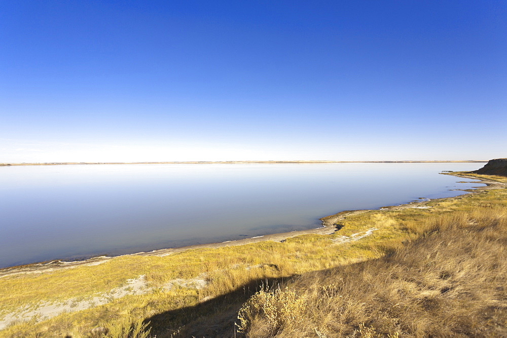 Landscape view of Rockin Beach Park near Rockglen, Saskatchewan, Canada