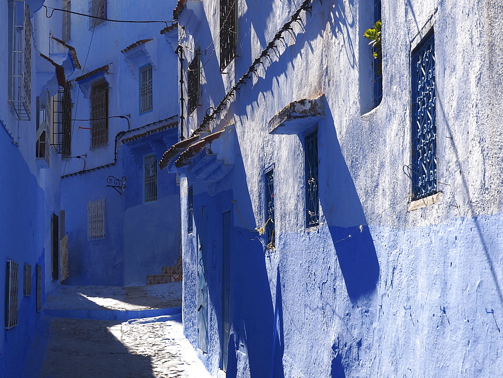 Blue alleys in the Medina of Chefchaouen, Morocco