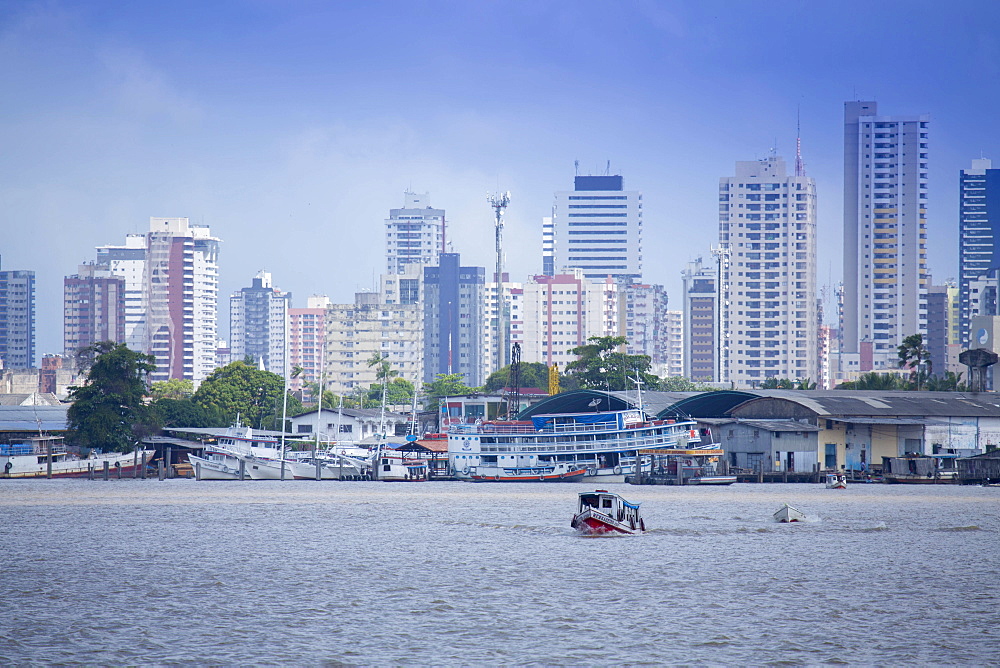 Belem city and the Guama River in the Brazilian Amazon, Belem, Para, Brazil, South America