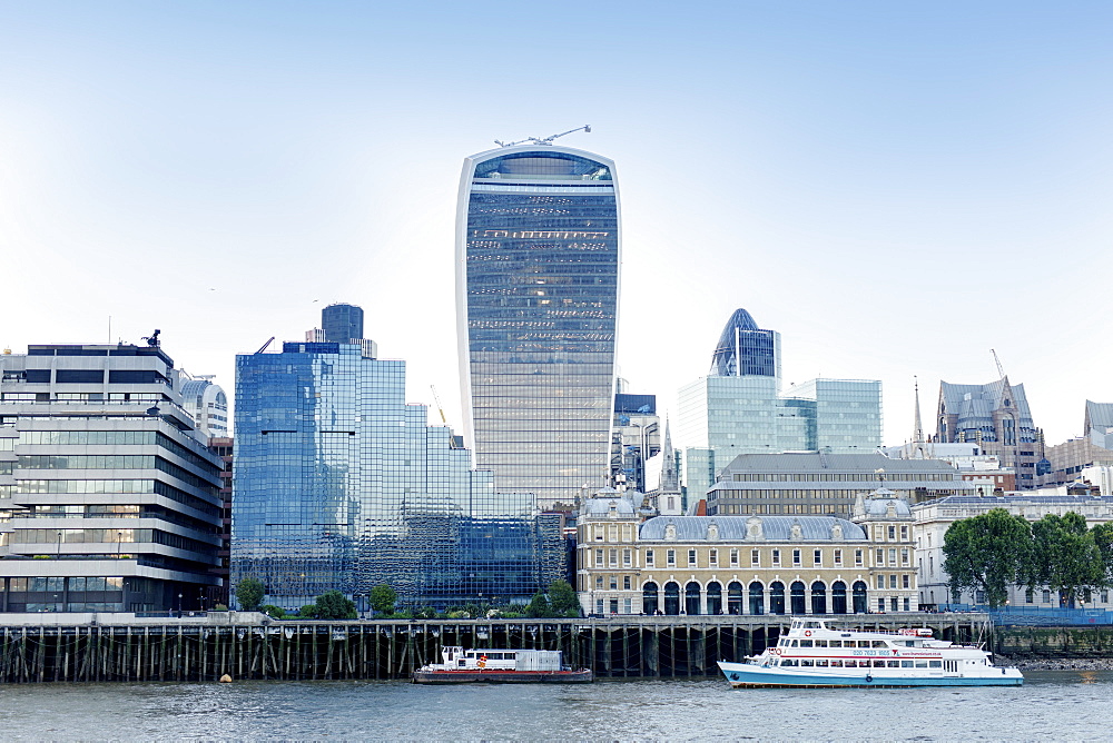 City of London skyline showing the Walkie Talkie building, London, England, United Kingdom, Europe