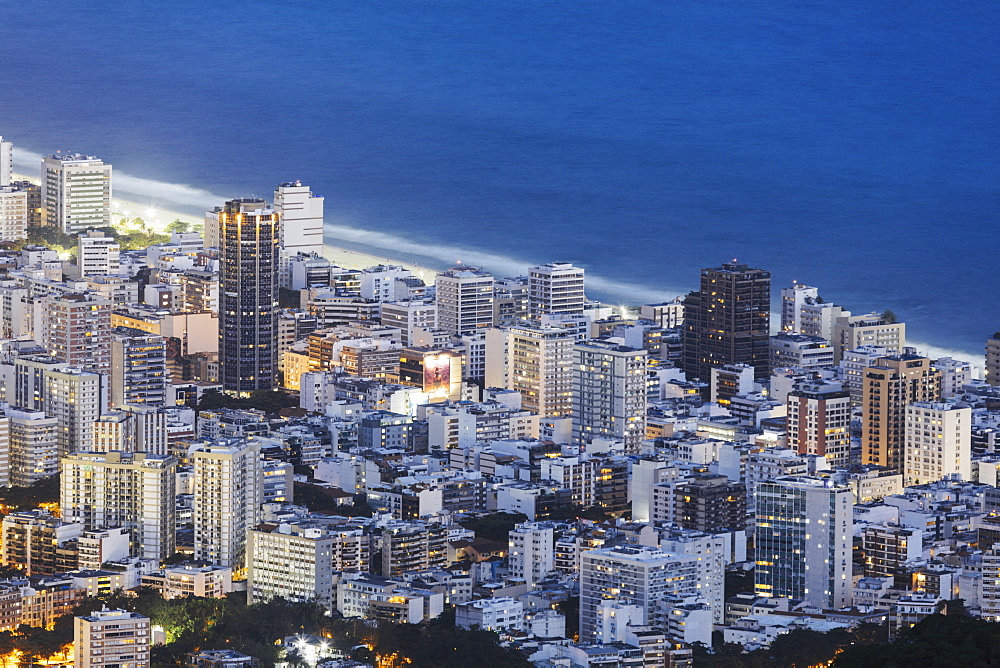 View of Leblon beach (Ipanema), Rio de Janeiro, Brazil, South America