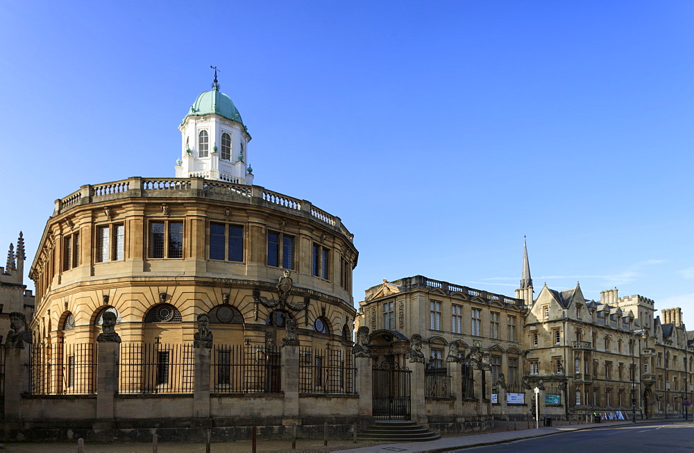 The Sheldonian Theatre by Christopher Wren, Oxford, Oxfordshire, England, United Kingdom, Europe