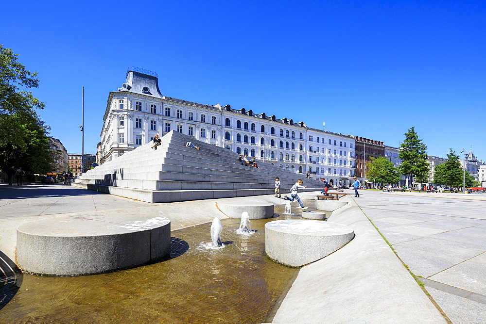 Israels Plads (Israel's Square) located in the area between Norreport station and The Lakes, Copenhagen, Denmark, Europe