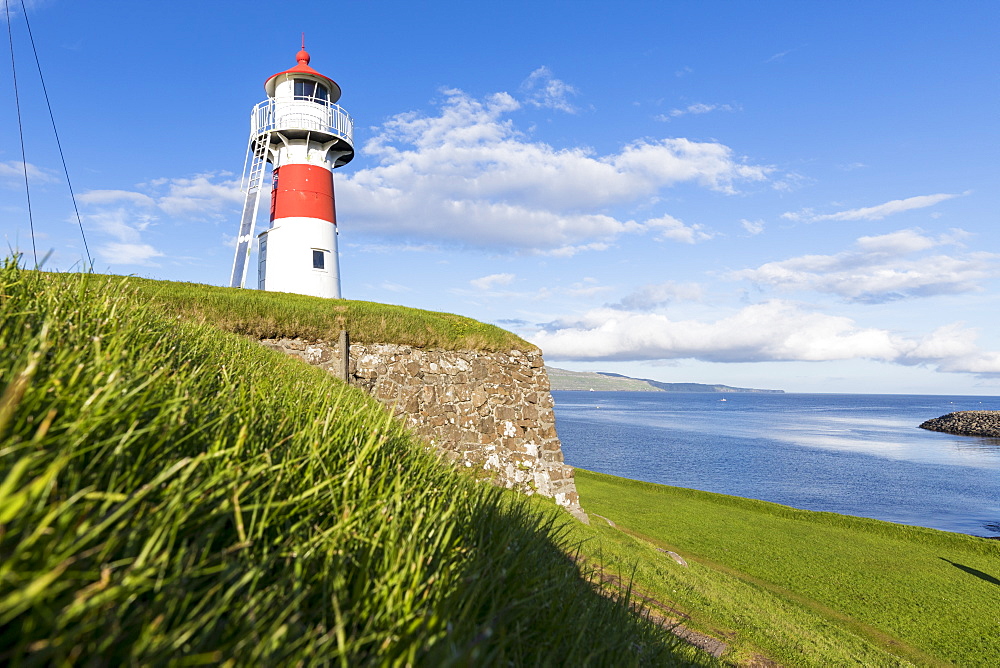 Lighthouse and historical fortress of Skansin,Torshavn, Streymoy Island, Faroe Islands, Denmark, Europe