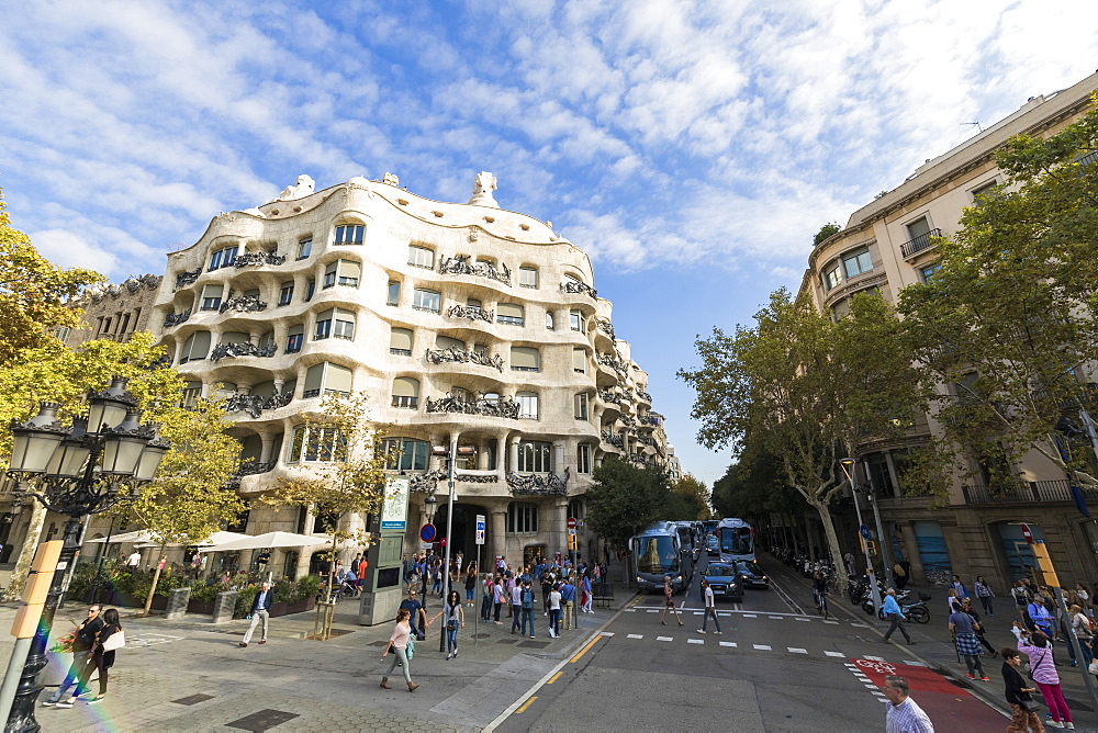 Casa Mila (La Pedrera), UNESCO World Heritage Site, Barcelona, Catalonia, Spain, Europe