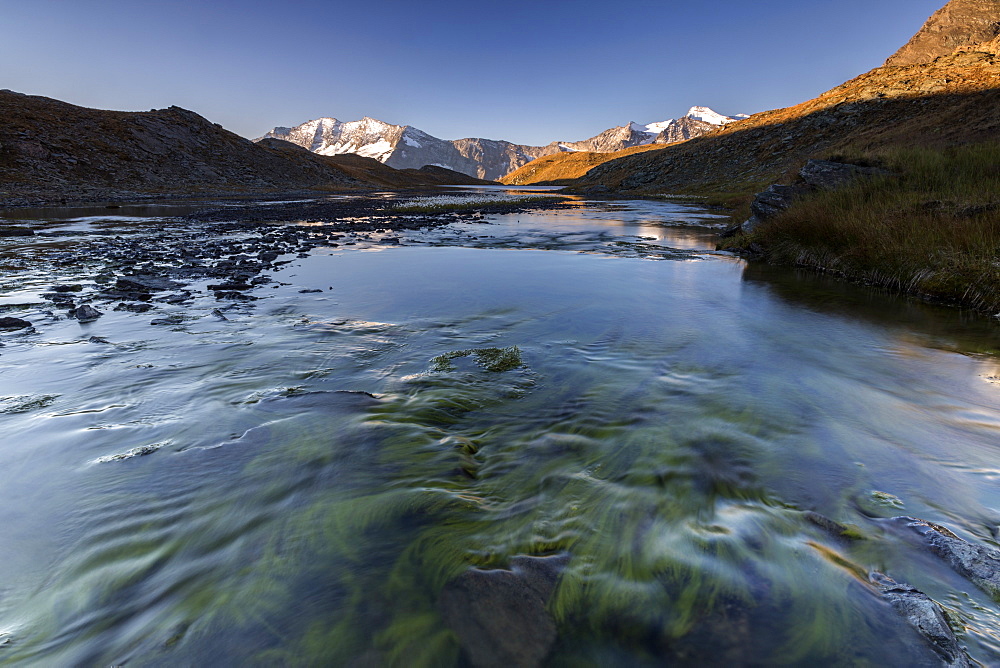 The Levanne mountains at sunrise, Gran Paradiso National Park, Alpi Graie (Graian Alps), Italy, Europe