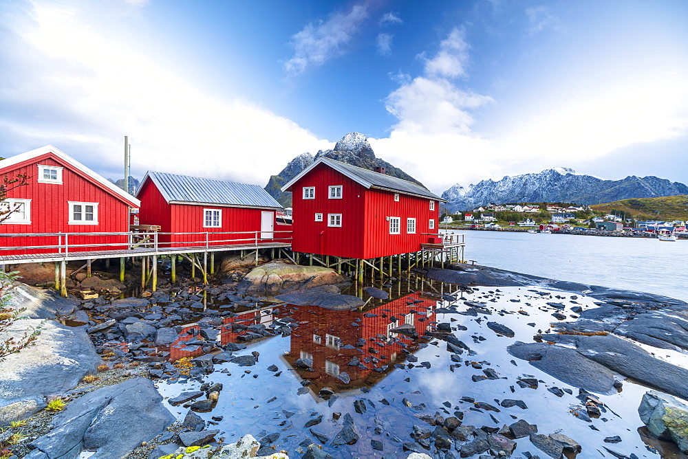 Traditional Rorbu, Reine, Nordland, Lofoten Islands, Norway, Europe