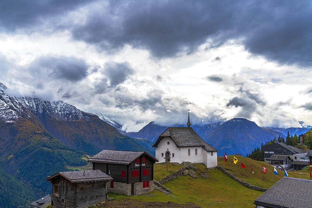 Alpine village of Bettmeralp, canton of Valais, Swiss Alps, Switzerland, Europe