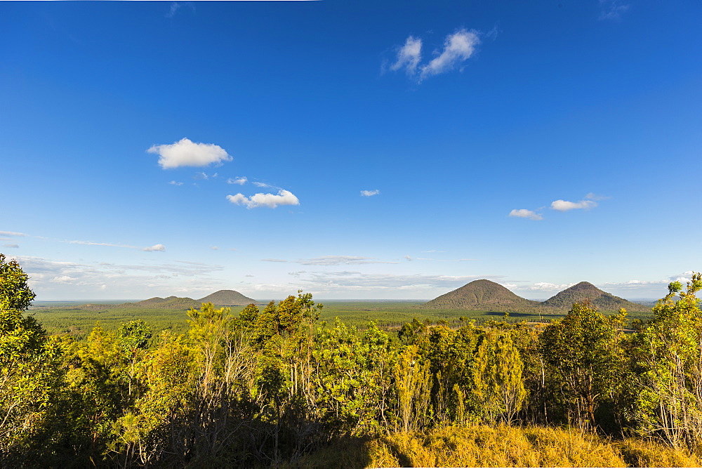 Glasshouse Mountains general view, Queensland, Australia, Pacific