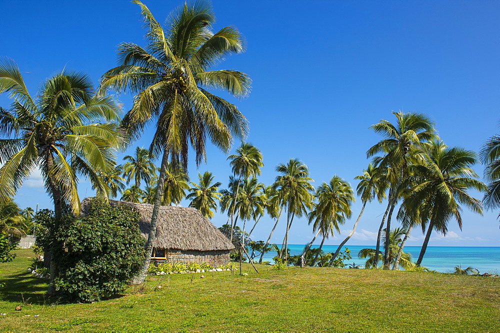 Traditional hut in Saint Joseph, Ouvea, Loyalty Islands, New Caledonia, Pacific