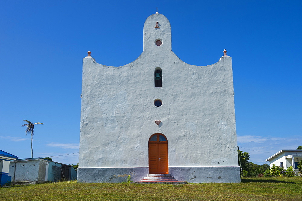 Unusal Christian church, Ouvea, Loyalty Islands, New Caledonia, Pacific