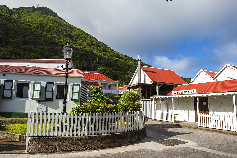 Traditional houses in Windwardside, Saba, Netherland Antilles, West Indies, Caribbean, Central America