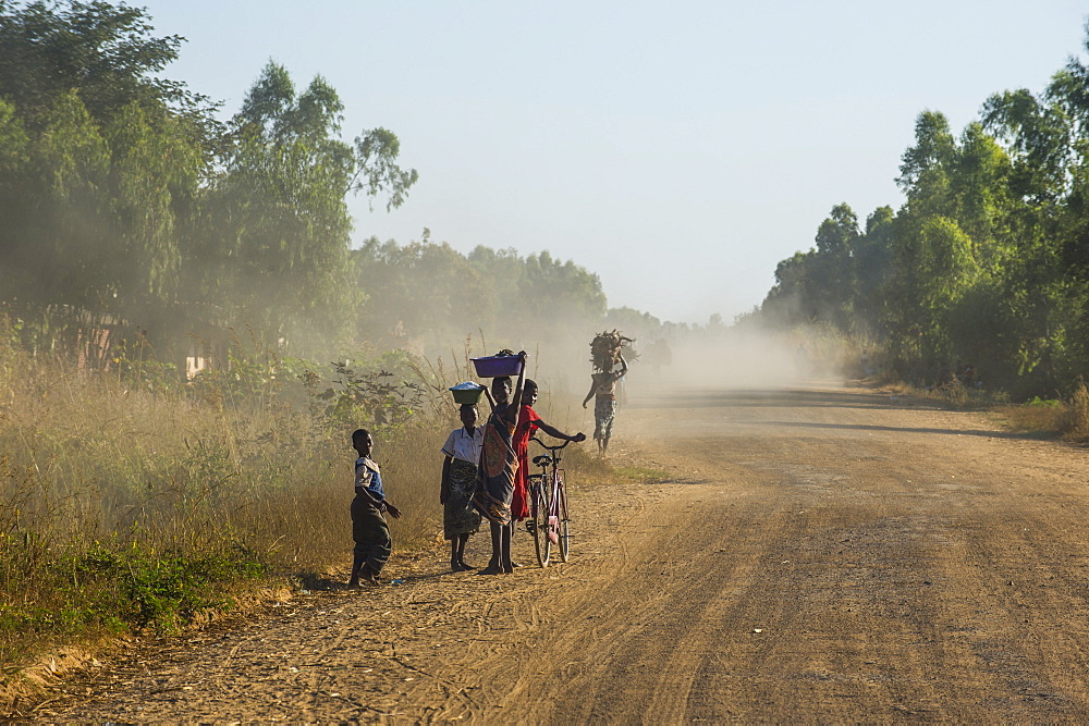 Dusty road, Mount Mulanje, Malawi, Africa