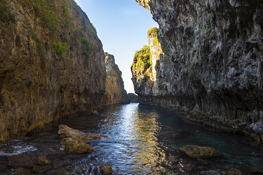 Crystall clear waters in the Matapa Chasm, Niue, South Pacific, Pacific