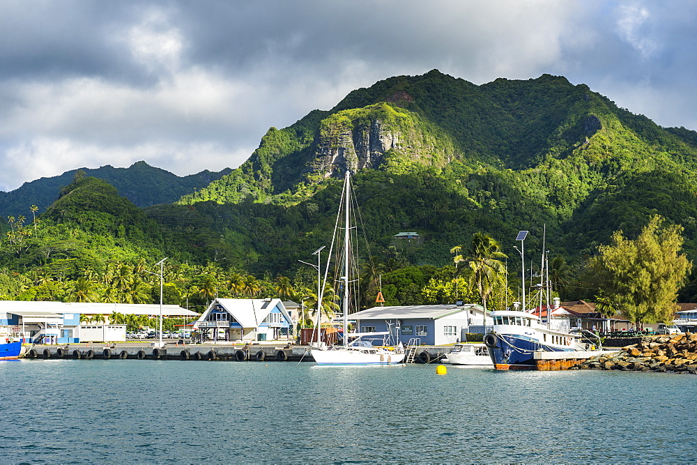 Fishing harbour of Avarua, capital of Rarotonga, Rartonga and the Cook Islands, South Pacific, Pacific