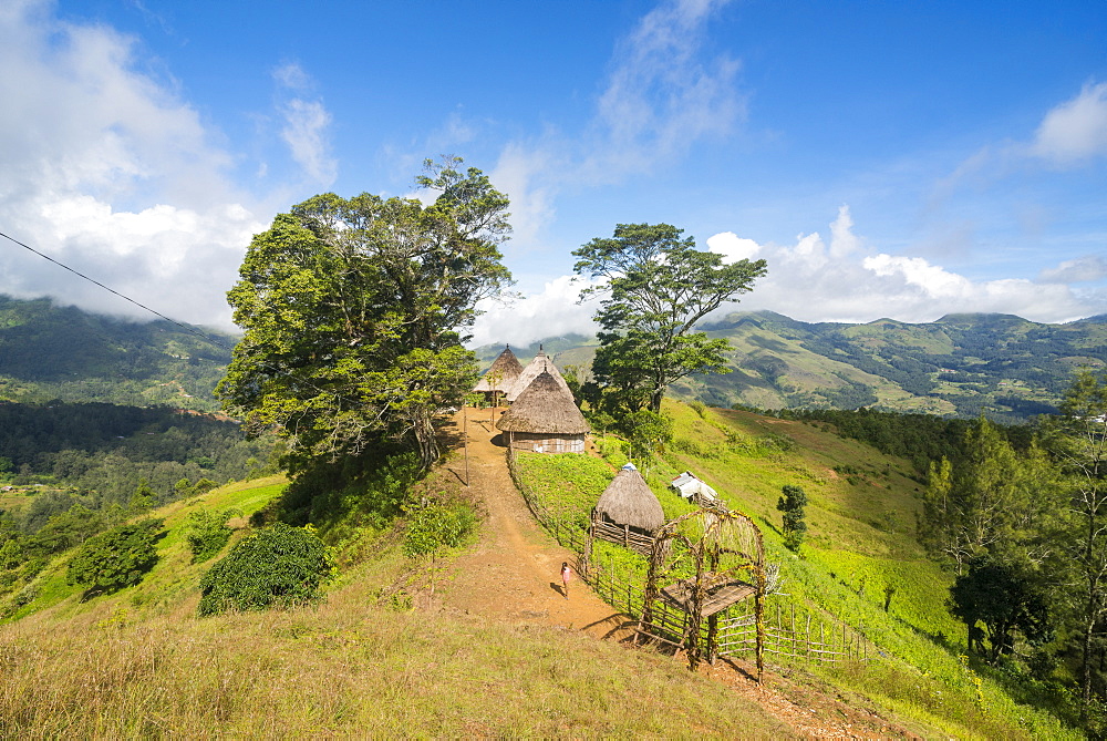 Traditional village in the mountains, Maubisse, East Timor, Southeast Asia, Asia