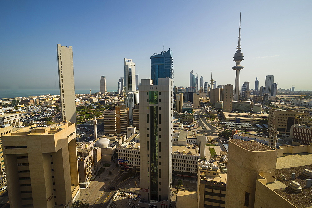 View over Kuwait City, Kuwait, Middle East