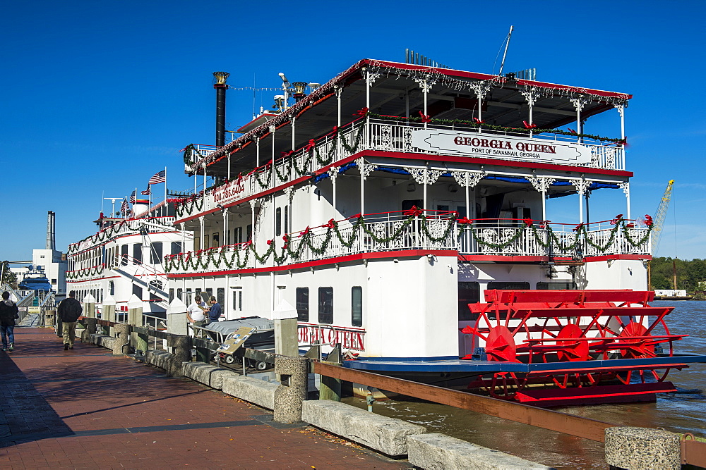 Riverboat on the Savannah River, Savannah, Georgia, United States of America, North America