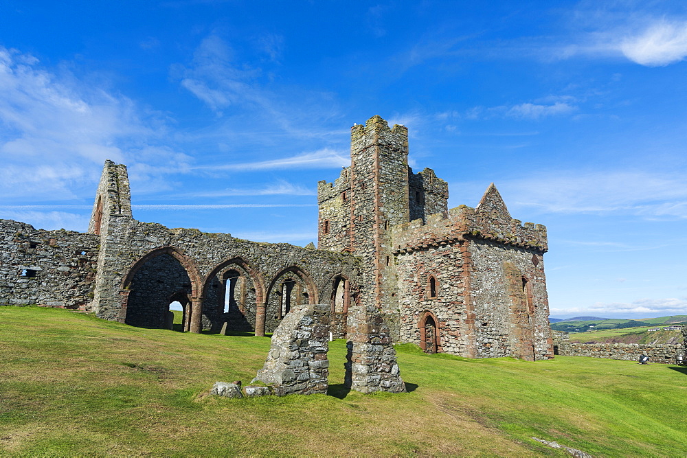 Peel Castle, Peel, Isle of Man, United Kingdom, Europe