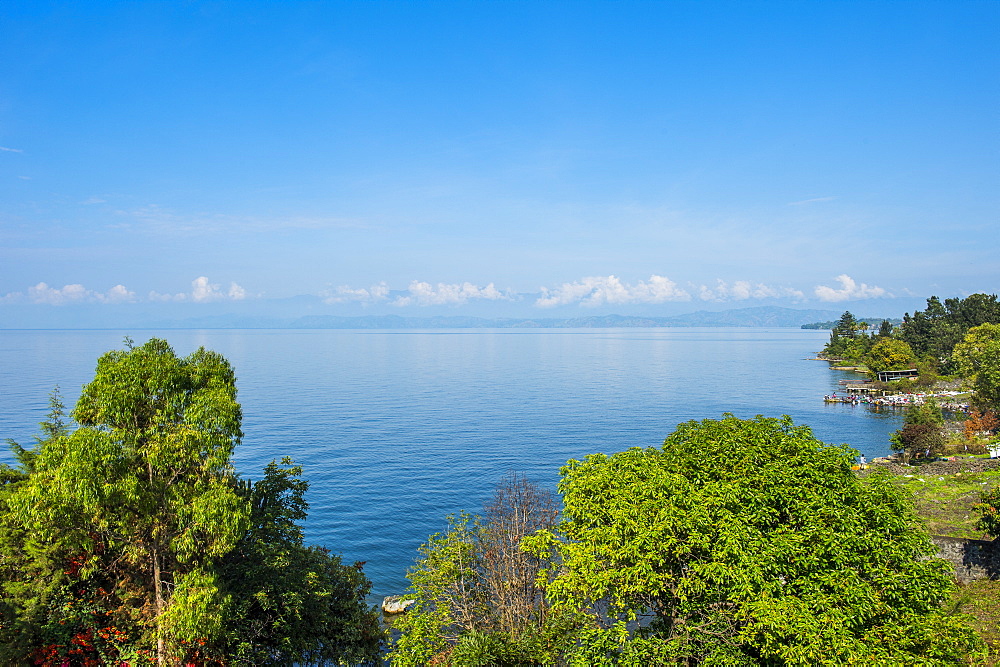 View over Lake Kivu, Goma, Democratic Republic of the Congo, Africa