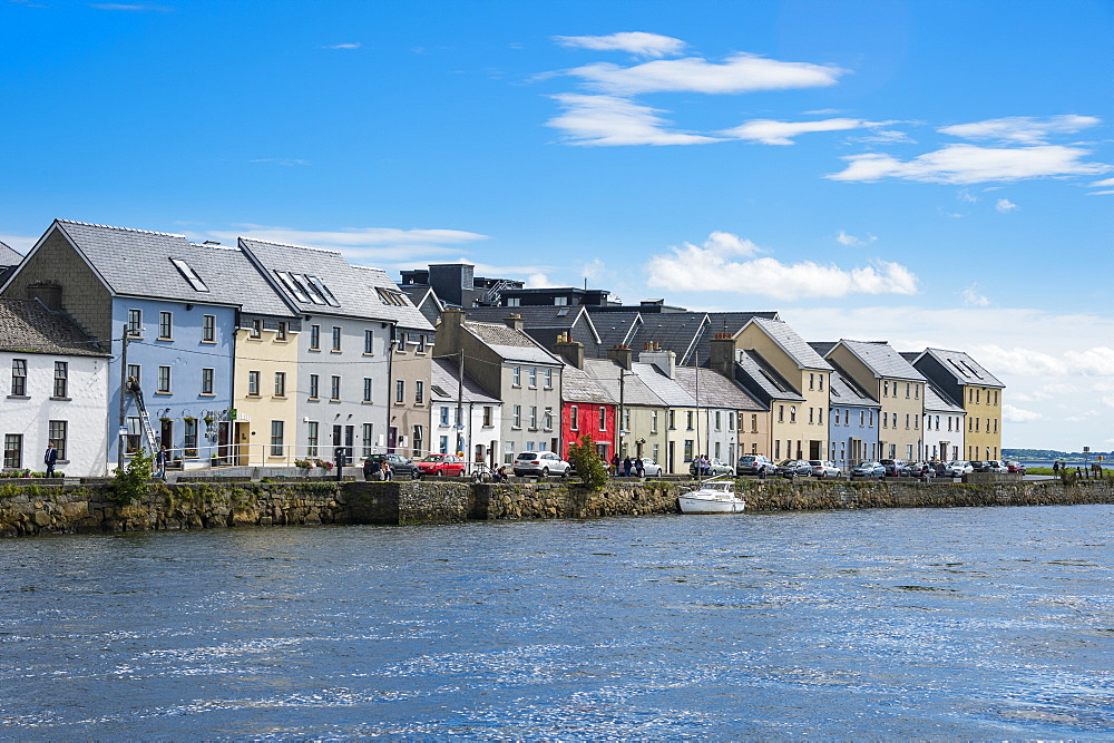 The long walk picturesque walkway, Galway, Connacht, Republic of Ireland, Europe