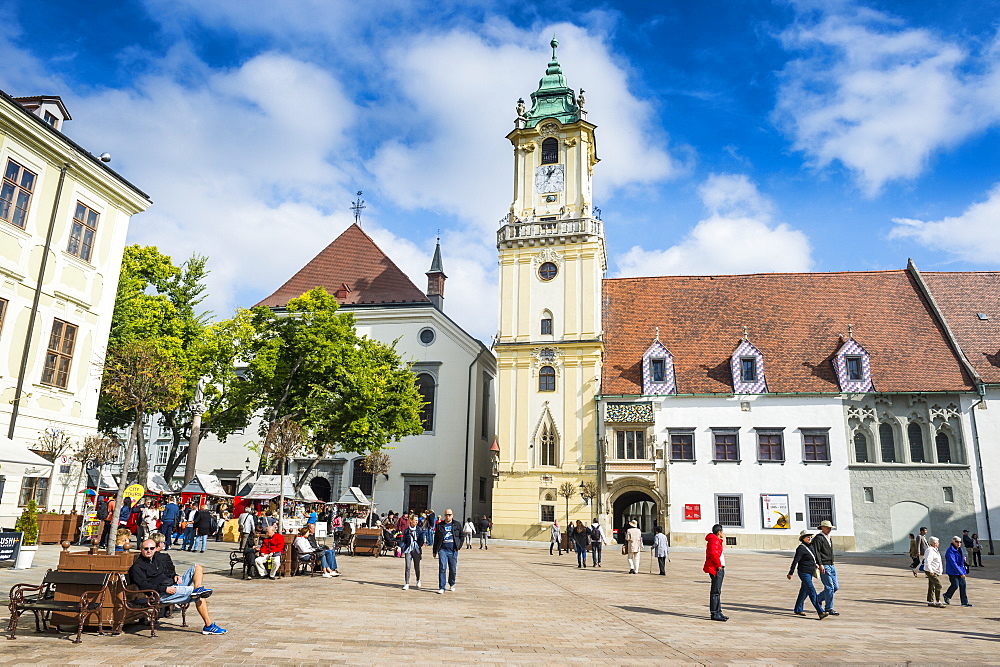 Old town hall on Hlavne Namestie square, Bratislava, Slovakia, Europe