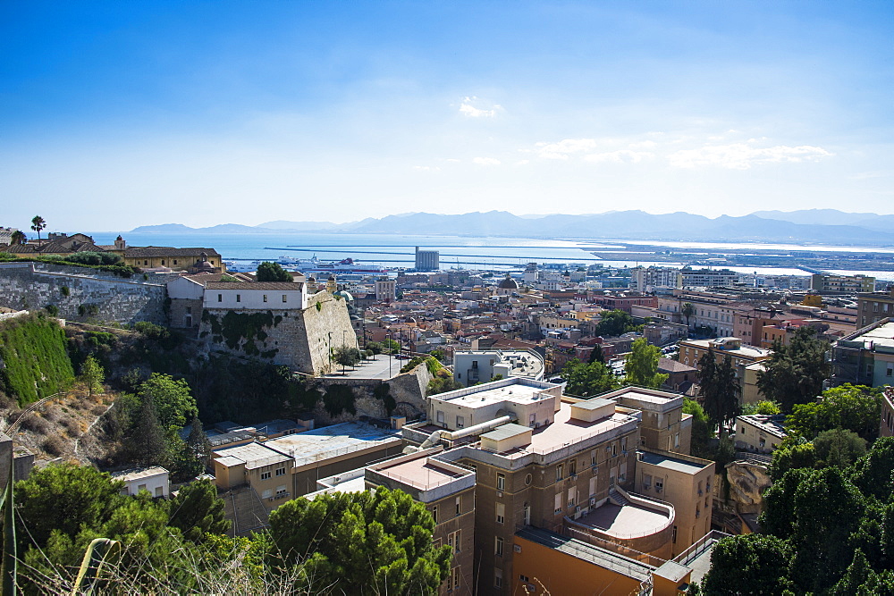 View over Cagliari, Sardinia, Italy, Mediterranean, Europe