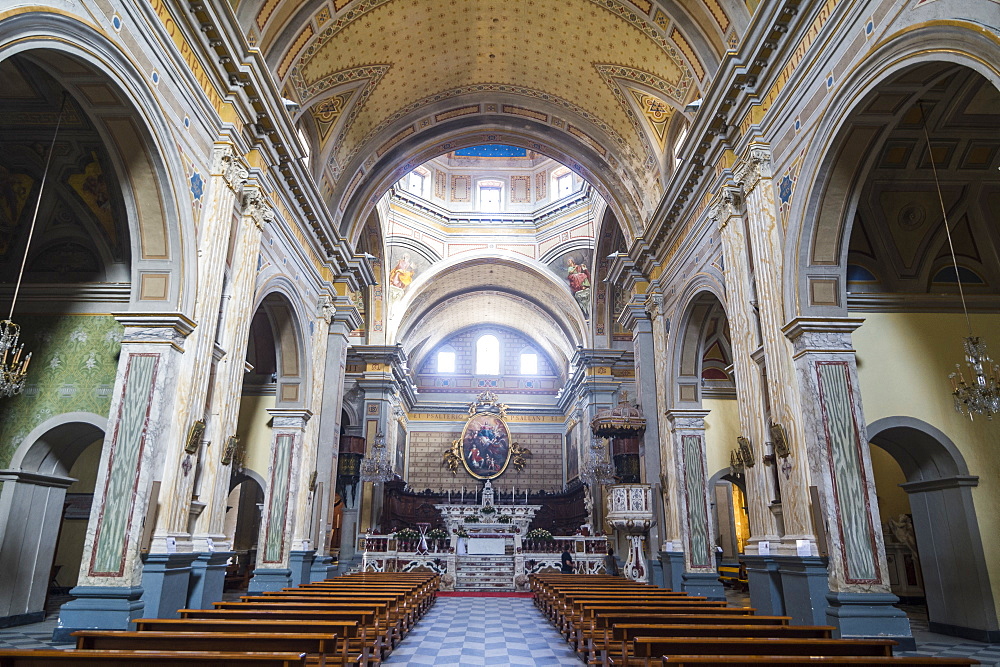 Interior of the Oristano cathedral, Oristano, Sardinia, Italy, Europe