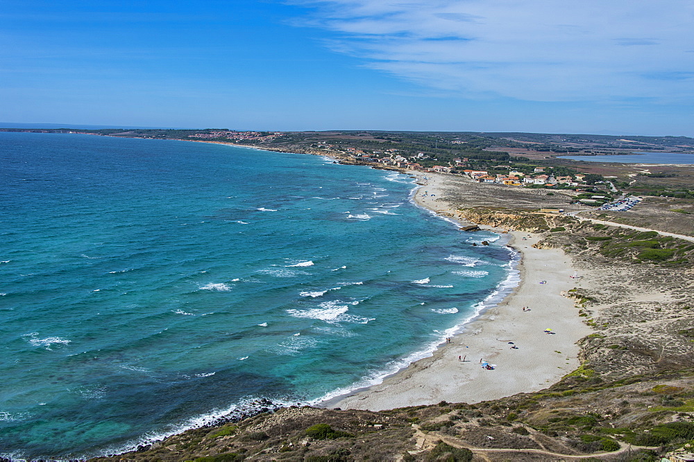 View over Cap San Marco beach, San Giovanni di Sinis, Sardinia, Italy, Mediterranean, Europe