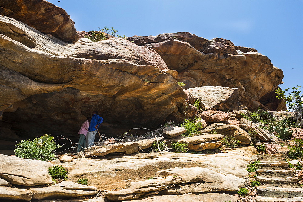 Laas Geel caves with prehistoric paintings, Somaliland, Somalia, Africa