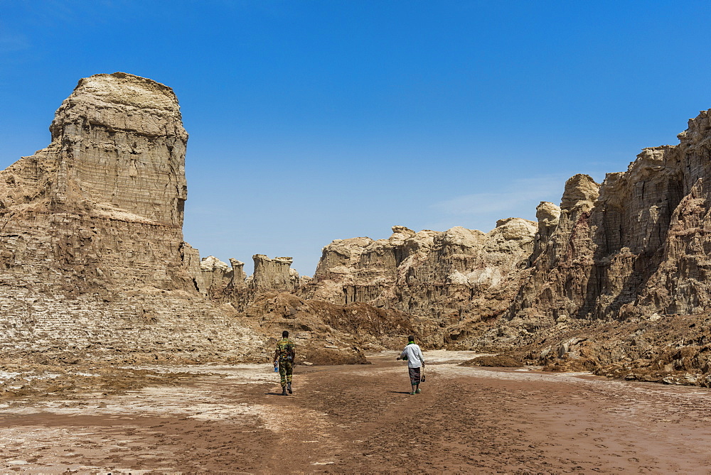 Sandstone formations in Dallol, hottest place on earth, Danakil depression, Ethiopia, Africa