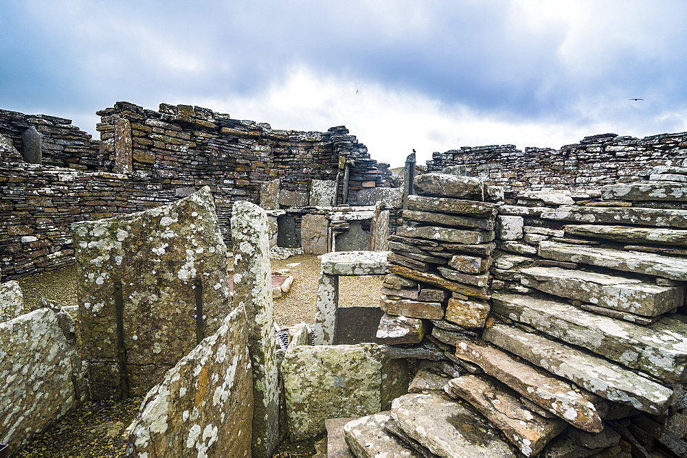 Iron Age built Broch of Gurness, Orkney Islands, Scotland, United Kingdom, Europe