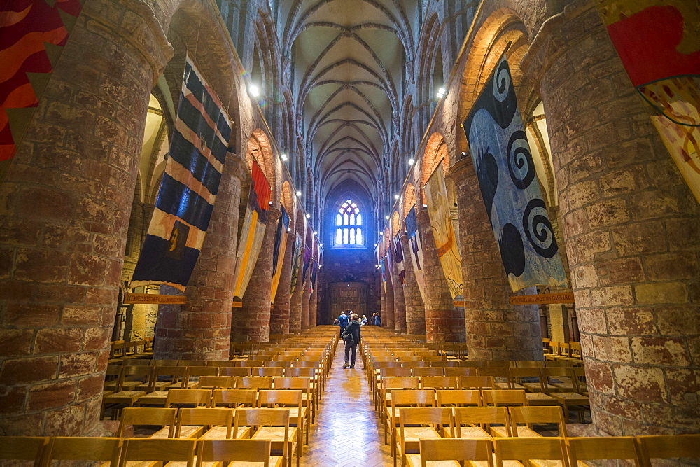 Interior of St. Magnus Cathedral, Kirkwall, Orkney Islands, Scotland, United Kingdom, Europe