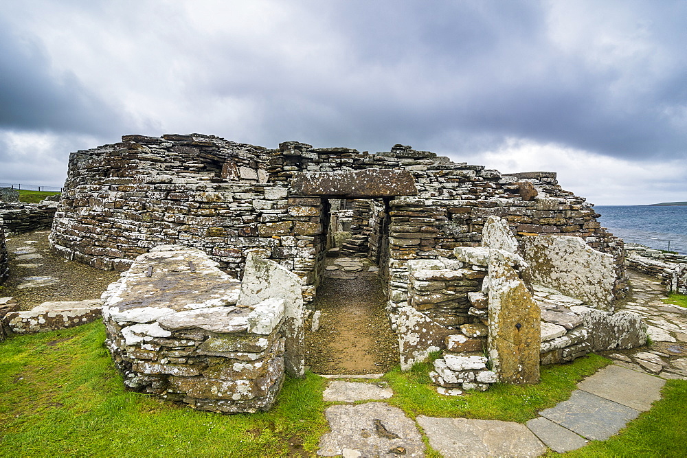 Iron Age built Broch of Gurness, Orkney Islands, Scotland, United Kingdom, Europe