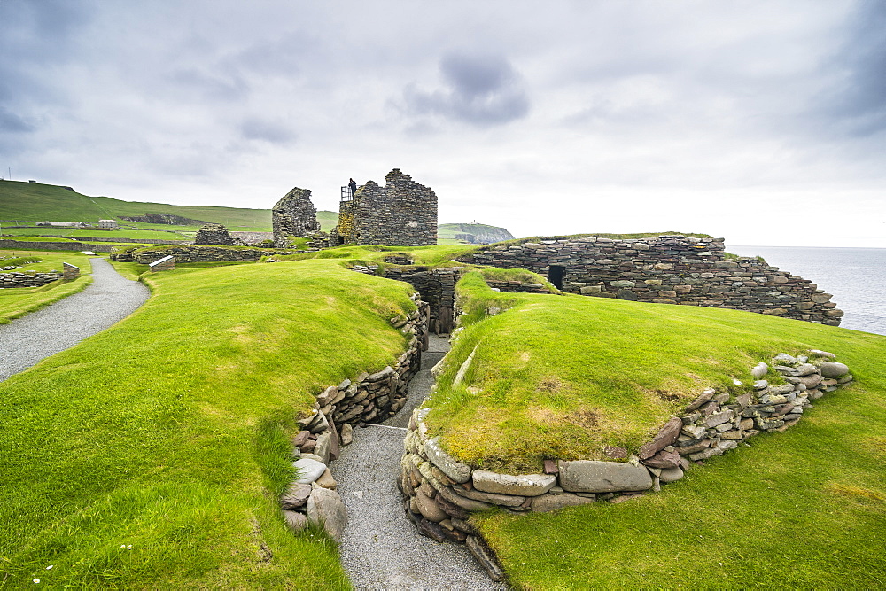 Jarlshof prehistoric archaeological site, Shetland Islands, Scotland, United Kingdom, Europe