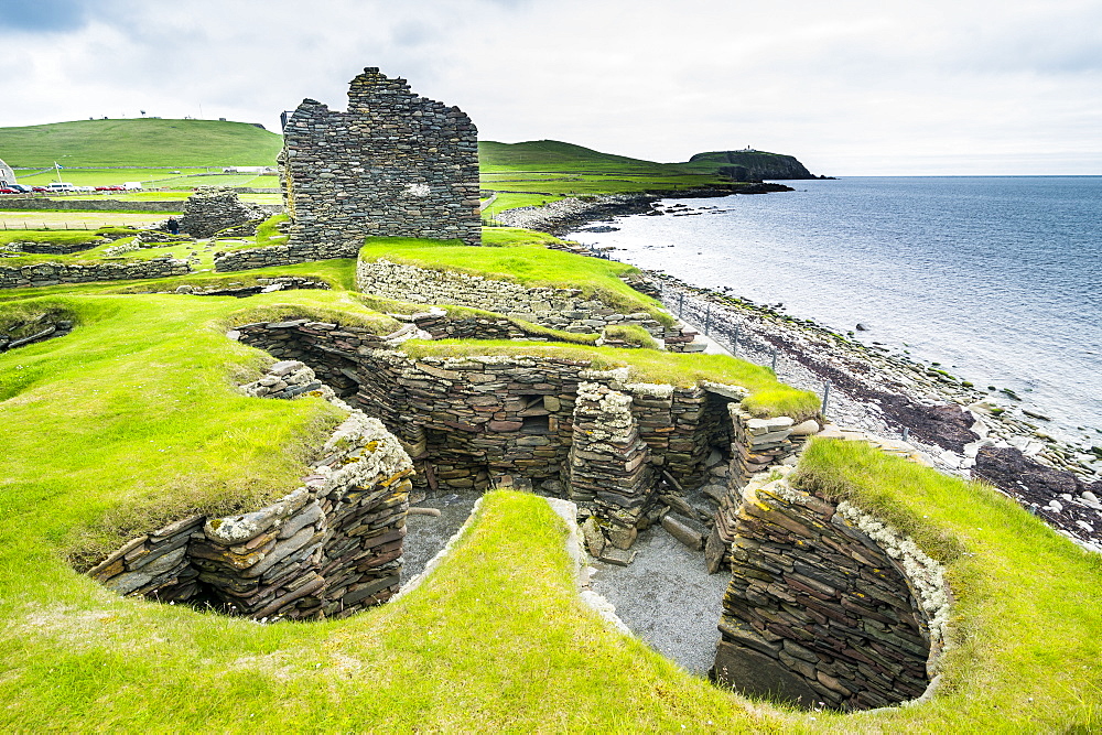 Jarlshof prehistoric archaeological site, Shetland Islands, Scotland, United Kingdom, Europe