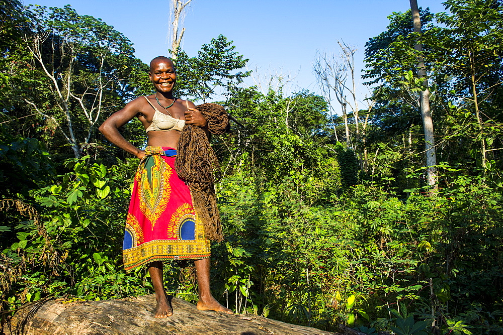 Baka pygmies in the Dzanga-Sangha Special Reserve, UNESCO World Heritage Site, Central African Republic, Africa