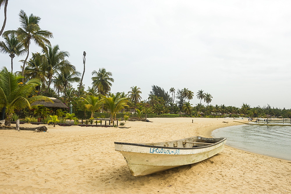 Long beach on Mussulo island, Luanda, Angola, Africa